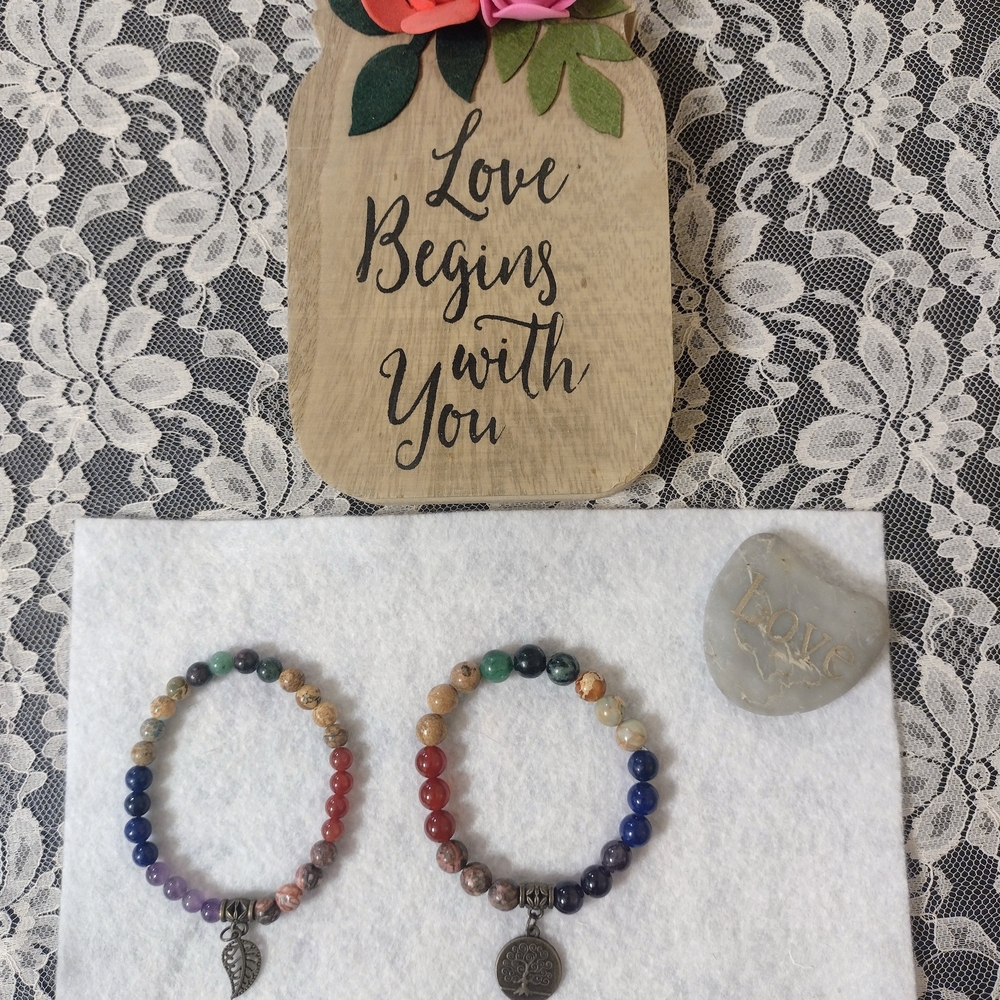 Multicolor Beaded Bracelet Stack - image 2